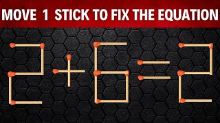 .Move 1 Stick To Make Equation Correct, Matchstick Puzzle by EASY & HARD 954 views 1 month ago 3 minutes, 8 seconds