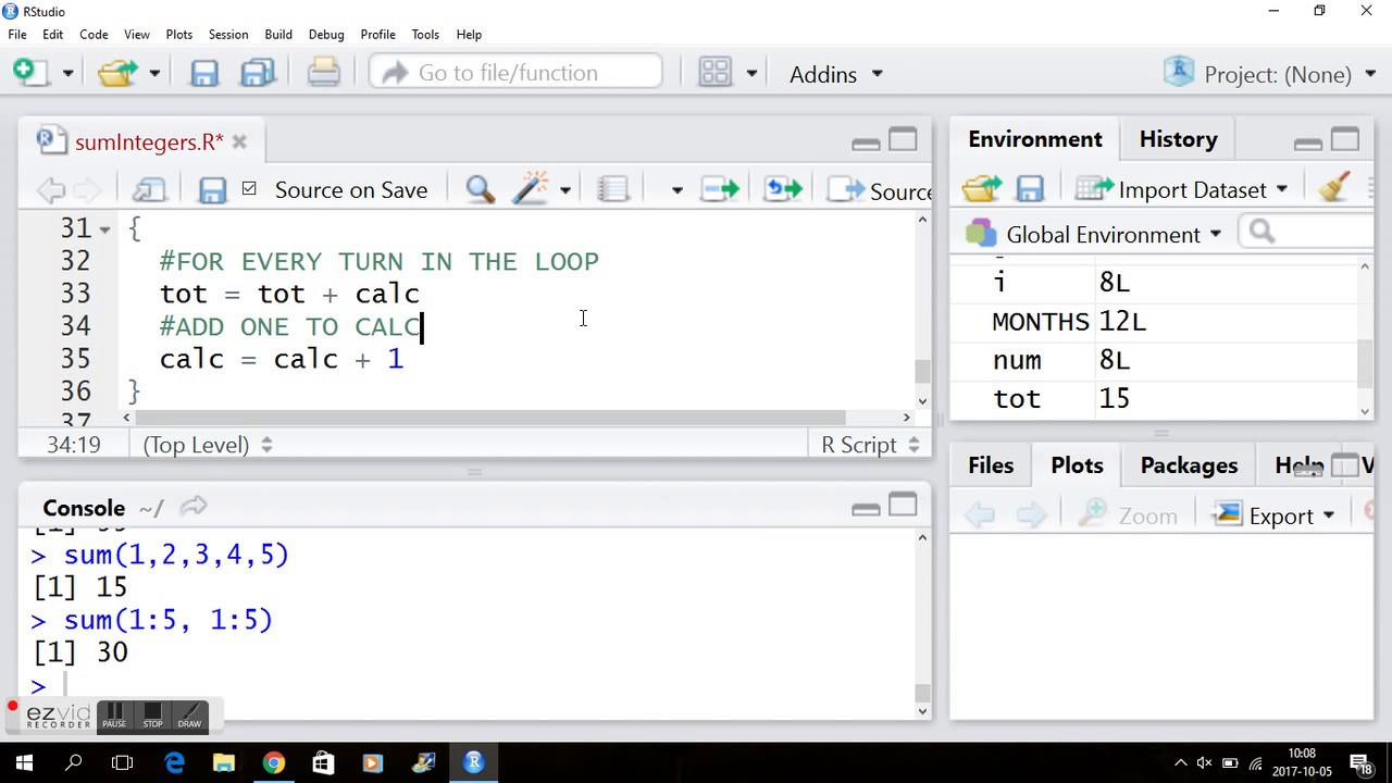 R PROGRAMMING SUM INTEGERS YouTube R PROGRAMMING SUM INTEGERS YouTube