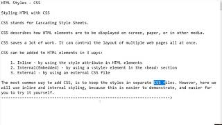 Inline CSS