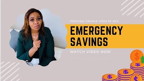 Emergency Savings  💸🤑💰