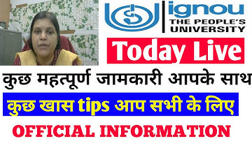 Live IGNOU UPDATE | Ignou June 2021 Exams tips By STUDY ZONE