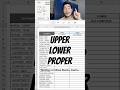 Tutorial UPPER, LOWER, PROPER di Microsoft Excel✨