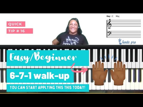 EZ Gospel Walk-Up (grow from beginner to advanced) | Chord Progression C Major