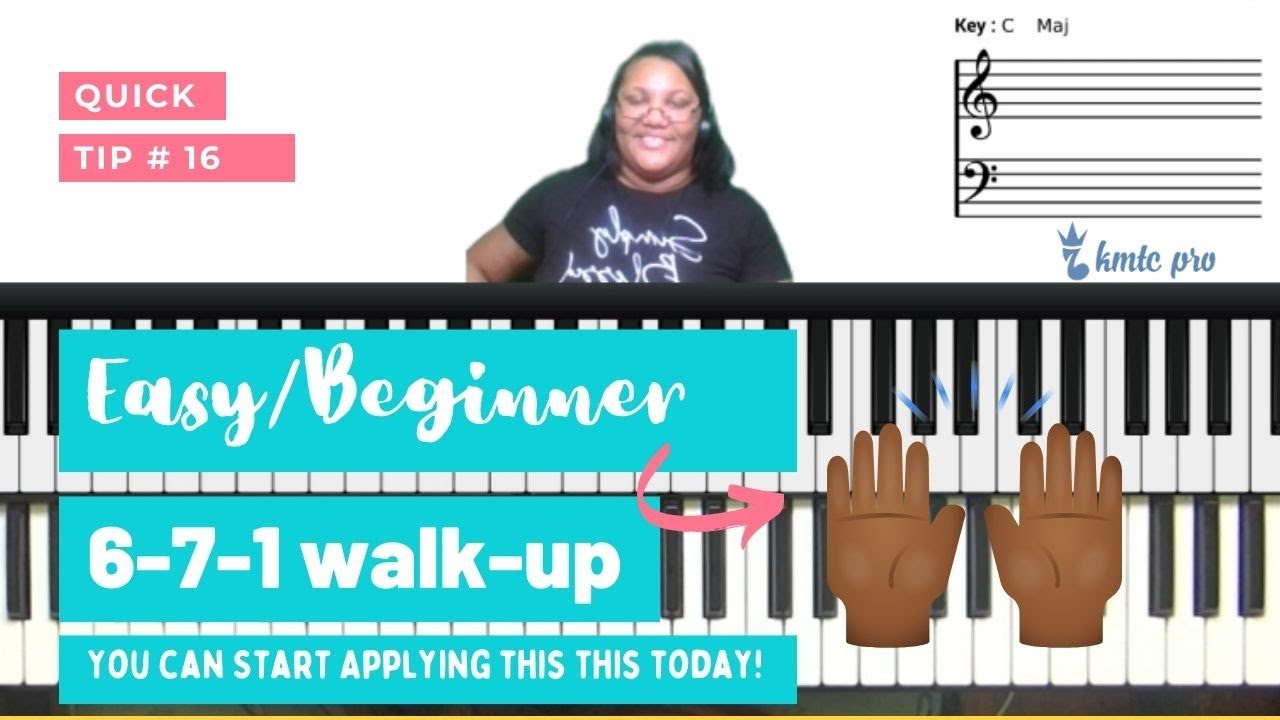EZ Gospel Walk-Up (grow from beginner to advanced) | Chord Progression C Major