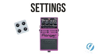 boss bf 3 flanger settings demo