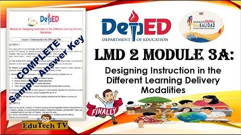 LDM2 MODULE 3A with COMPLETE ANSWER KEY for TEACHERS (Soft Copy Available)
