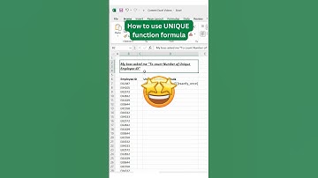 How to extract Unique values in excel #excel #exceltutorial #shorts