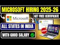 MICROSOFT HIRING 2025-26 | Software engineering Hiring in Microsoft | Pan India