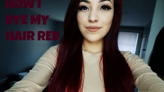 HOW I DYE MY HAIR RED with ARCTIC FOX HAIR COLOR||