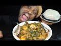  ASMR Seafood,Lamb&Beef Okro Vegetable Soup.No talking,Straight Up Eating ASAP!