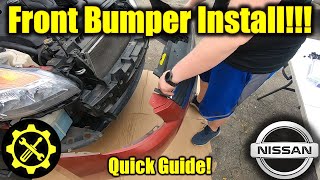 2007 - 2009 Nissan Altima: How to Install the Front Bumper Front Bumper 2008 Nissan Altima