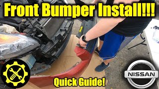 2007 - 2009 Nissan Altima: How to Install the Front Bumper