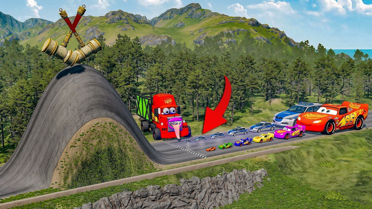BIG vs SMALL! Lightning McQueen & Monster Trucks - BeamNG.drive Crashes
