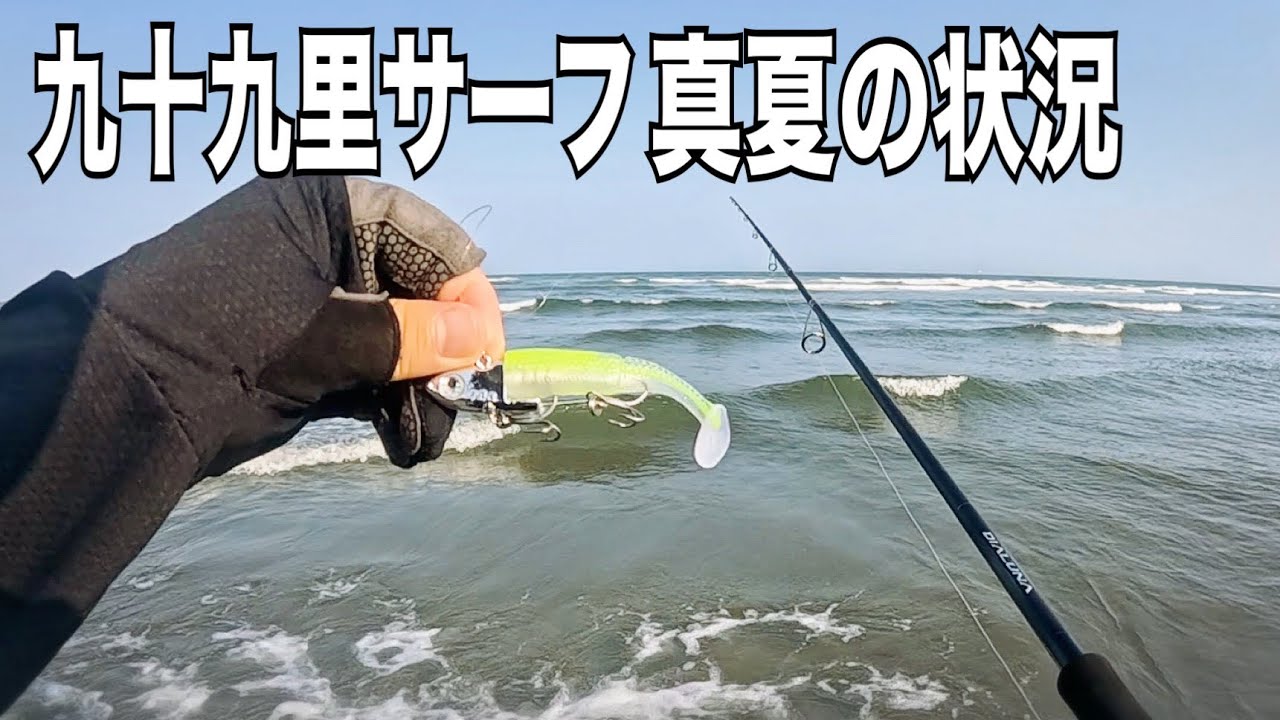九十九里サーフ】真夏の状況を調査！魚の反応は？ - YouTube