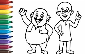 Motu Patlu Drawing for Kids | Easy Cartoon Drawing & Coloring | Step by Step Motu Patlu Drawing for Kids | Easy Cartoon Drawing & Coloring | Step by Step