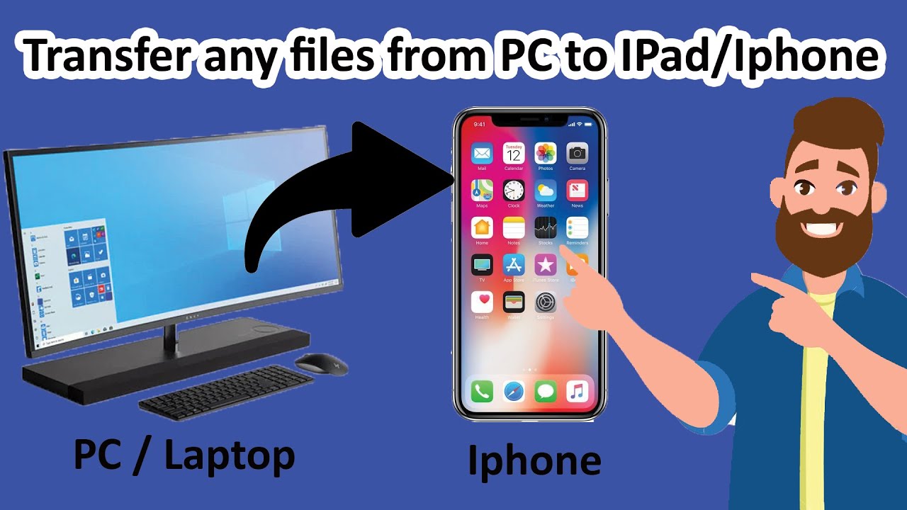 How to transfer any file from PC / Laptop to iPad / iPhone? Ipad se ...