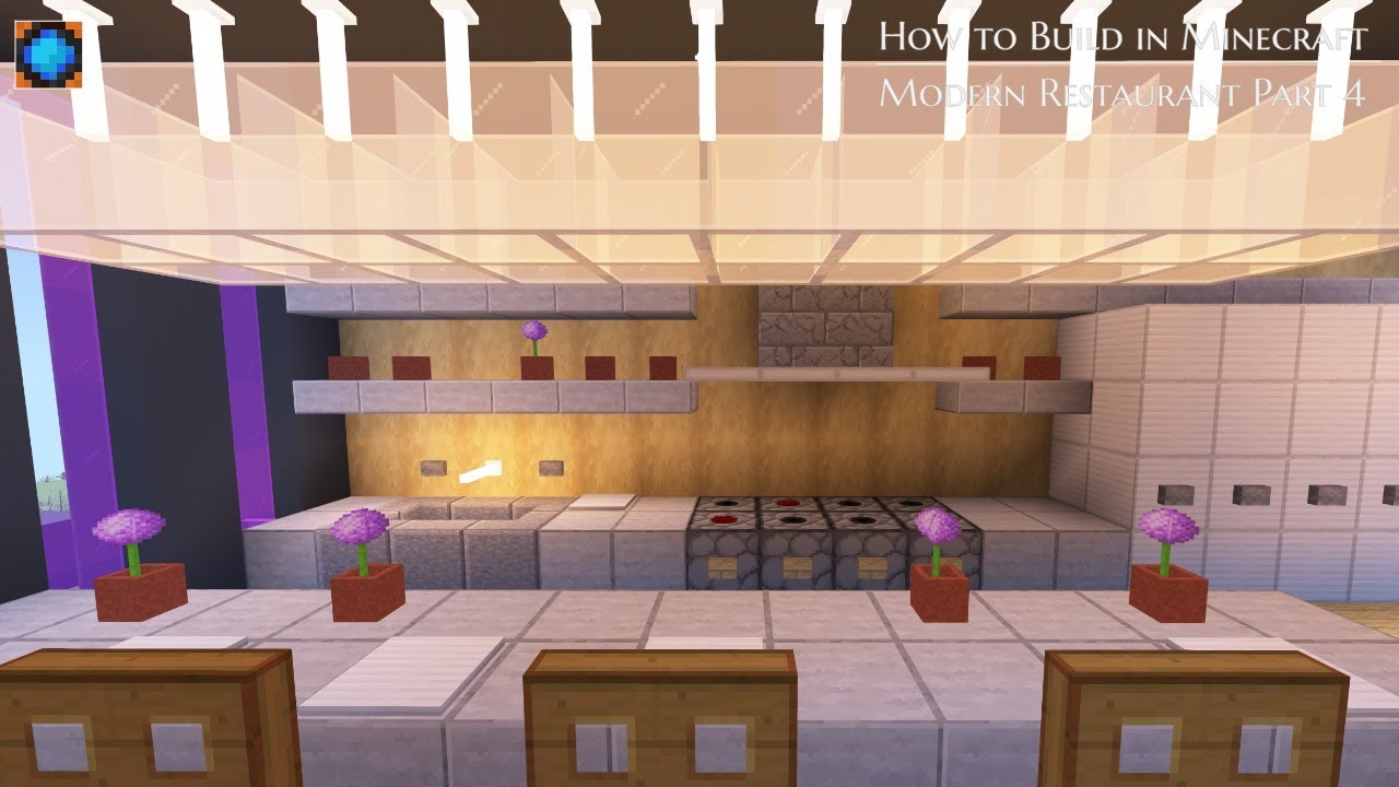 pic Minecraft Restaurant Inside modern restaurant interior design how to build in minecraft modern restaurant part 4