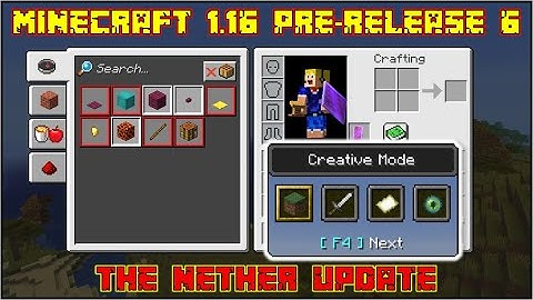 Minecraft 1.16 - Pre-Release 6 - Default Gamemode & Map Colour Changes!