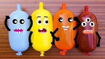 Making Slime With Funny Balloons Cute #Doodles #50 | RELAXING SATISFYING #SLIME