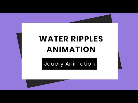 Water Ripples background Animation with Jquery
