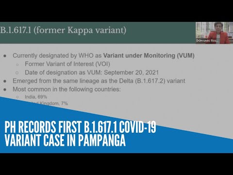 PH records first B.1.617.1 COVID-19 variant case in Pampanga