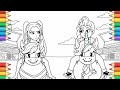 Mira and Rumi coloring page #kpopdemonhunters #coloringpage #kpopcoloring #kpopfans #fantasycoloring