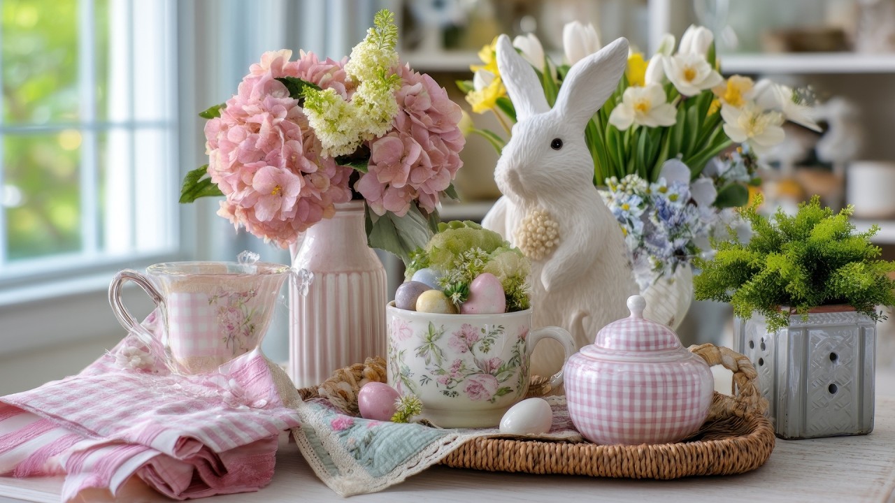 Easter Home Decor Ideas 2026 | Gingham & Floral Cottagecore Spring Tour