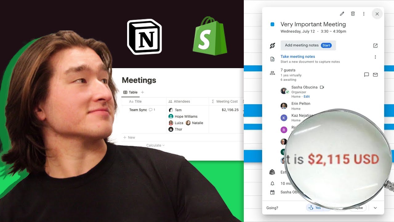 How to Build a "Meeting Cost Calculator" in Notion