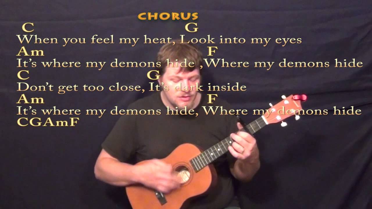 Demons (Imagine Dragons) Baritone Ukulele Cover Lesson with Chords/Lyrics YouTube