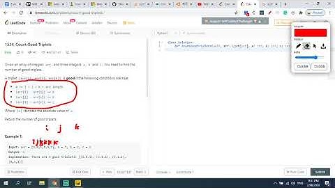 My Python solution for Leetcode1534. Count Good Triplets