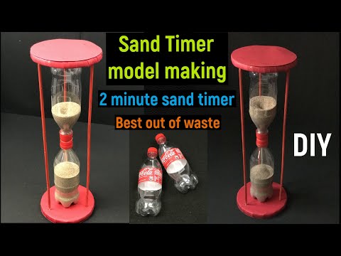sand timer - 2 minute sand timer - sand timer model making - best out of waste - diyas funplay