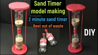 sand timer - 2 minute sand timer - sand timer model making - best out of waste - diyas funplay
