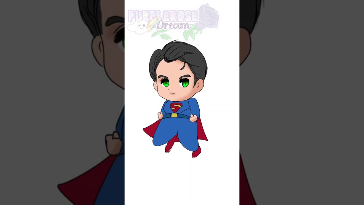 speed paint Superman chibi on Ibis paint x 