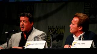 Arnold Schwarzenegger and Sylvester Stallone - Expendables 2 Panel - Comic-Con 2012