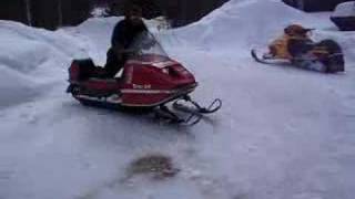Vintage Snojet Snowmobile Fun