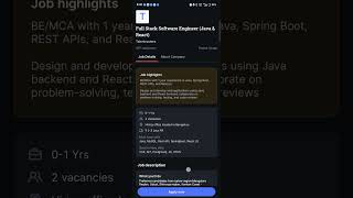 WFH Full Stack Developer Job 🔥 Java &amp; React | Bangalore | ₹3 LPA | Apply Now