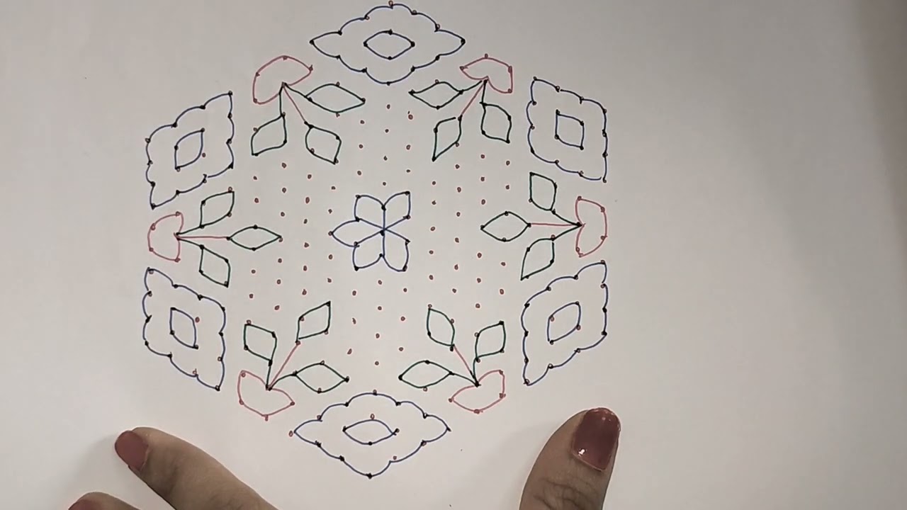 19*10 dots #simple #trending #sankranthimuggulu #trending #rangoli #muggulu