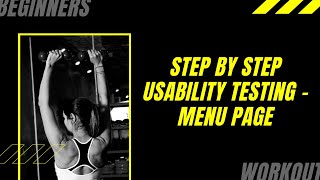 DUX Asg2: Usability Testing - Menu