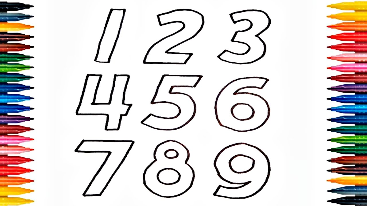 Drawing Numbers How To Draw Numbers And Painting YouTube