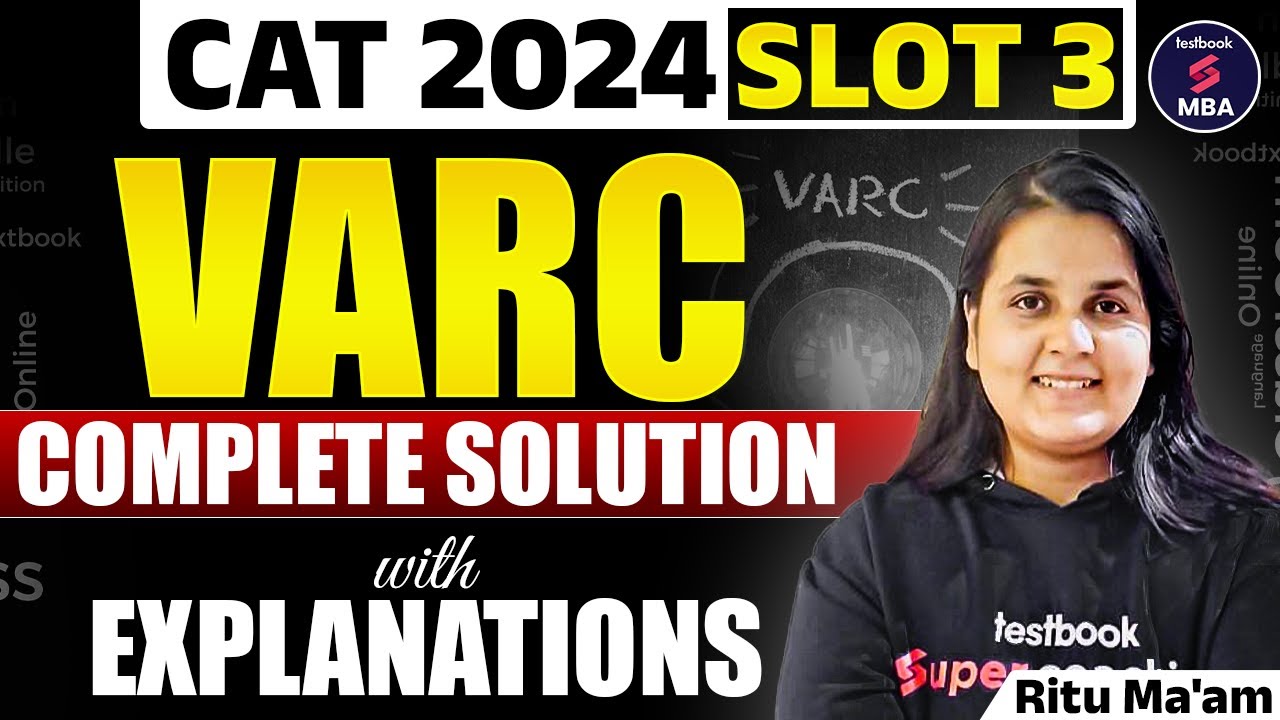 CAT 2024 Slot 3 Analysis | CAT 2024 Slot 3 VARC Analysis | CAT 2024 ...