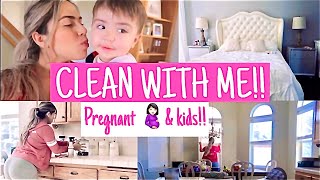 CLEAN WITH ME WHILE 34 WEEKS PREGNANT!!//2020 CLEANING MOTIVATION//DECLUTTER WITH ME!