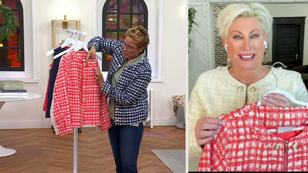 Belle by Kim Gravel Stay Bold Stay Gold Boucle Jacket on QVC
