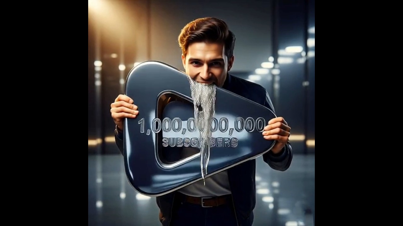 1000 million YouTube play button eating 🤣🤣