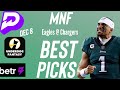 PrizePicks NFL Monday Night Football PHI @ LAC Best Prop Bets | 9-0 SWEEP | Best NFL Picks Today MNF