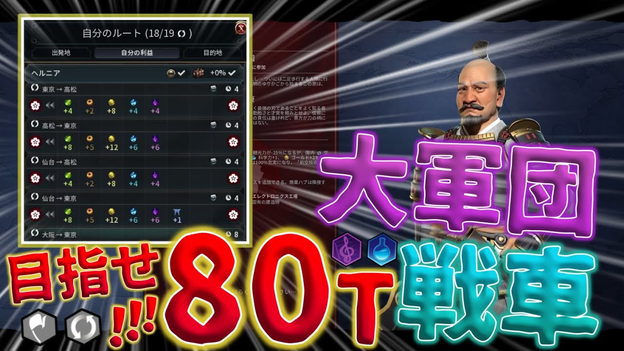 【CIV6】見よ。これが化学も文化も金も信仰も出せる家康の本気じゃ。