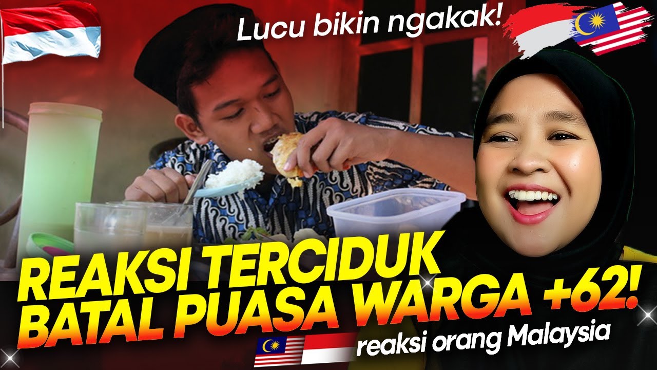 🇮🇩 KOCAK HABIS!!🤣🤣 REAKSI TERCIDUK BATAL PUASA WARGA +62 BIKIN PERUT PECAH KETAWA! || 🇲🇾 REACTION