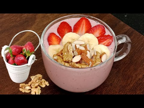 Strawberry Banana Smoothie | Healthy Breakfast Smoothie @MorningtoNightkitchenrecipes