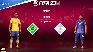 FIFA 23 | COPA MUNDIAL QATAR 2022 | ARGENTINA VS BRAZIL | 4k 60FPS | PS5