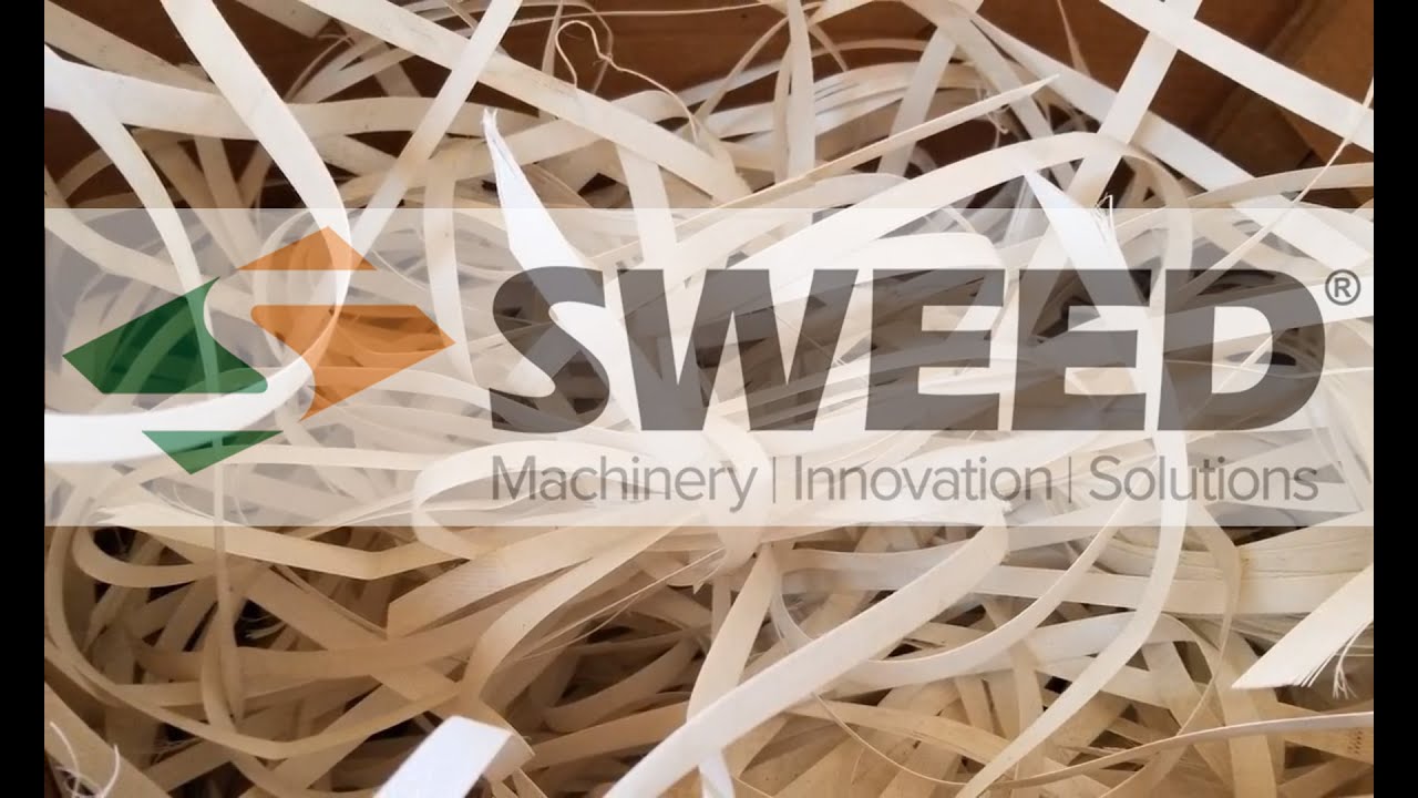 Model 450 DDX Scrap Chopper Chopping Thin White Plastic Strapping