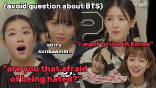 BTS \& ARMY really scare these idols \& artists (they avoid question about BTS)